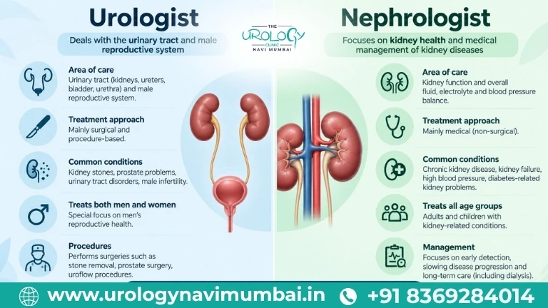 Comparison of  Urologist vs Nephrologist